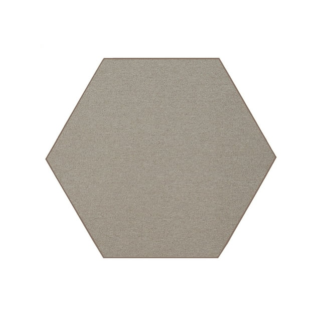 Furnish My Place Neyland Custom Rug - 7 ft., Hexagon, Beige, Floor Area Rug for Patio, Garden, Hallway, Living Room