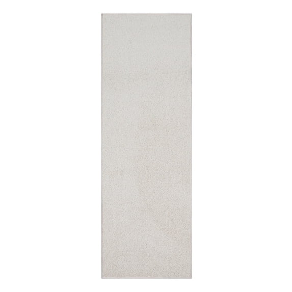 Furnish My Place Off White 3' x 36' Solid Color Rug Runner, Made In Usa, Living Room, Indoor, Bedroom, Machine Wash