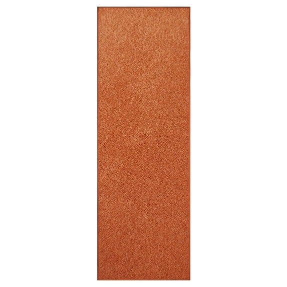Furnish My Place Orange 3' x 22' Solid Color Rug Runner, Made In Usa, Living Room, Indoor
