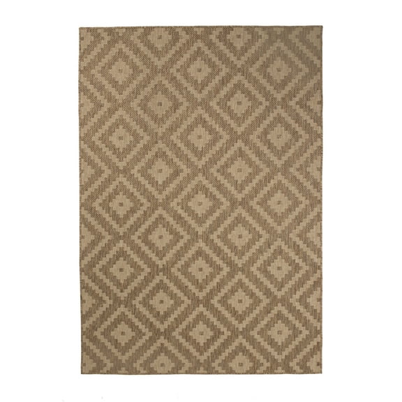 Furnish My Place Outdoor Accent Diamond Rug - 2 ft. x 3 ft., Neutral
