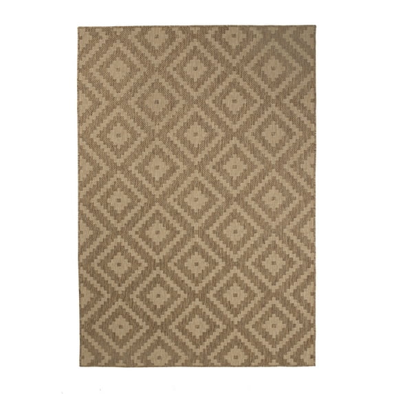 Furnish My Place Outdoor Accent Diamond Rug - 2 ft. x 3 ft., Neutral
