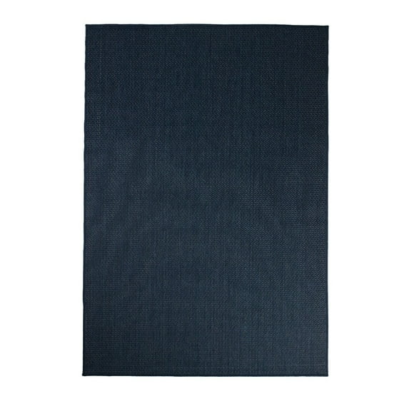Furnish My Place Outdoor Collection Accent Area Rug - 5 ft. 3 in. x 7 ft. 6 in. Navy, Minimalistic Waterproof Rug for Living Room, Garden, Patio