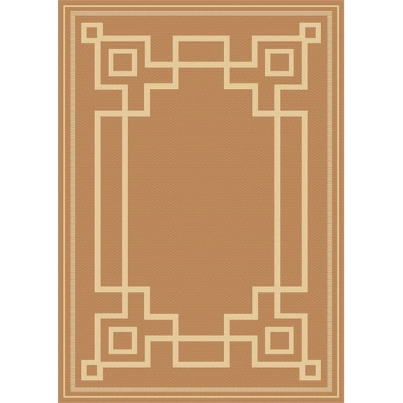 Furnish My Place Outdoor Collection Oriental Area Rug - 2 ft. x 3 ft. Neutral, Transitional Water Proof Rug for Living Room, Study Room, Patio