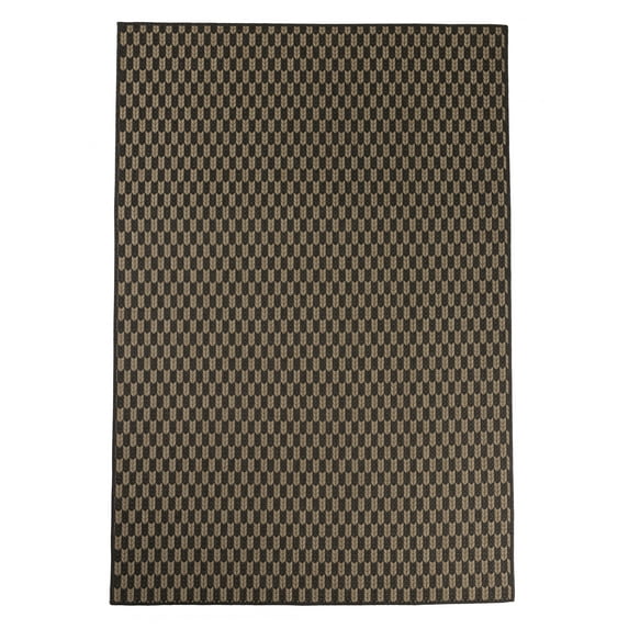Furnish My Place Outdoor Geometric Rug - 5 ft. 3 in. x 7 ft. 6 in., Charcoal