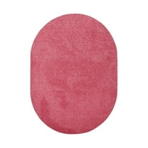 Furnish My Place Pink 2' x 26' Oval Solid Color Rug Made In Usa, Bedroom, Machine Made