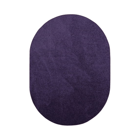 Furnish My Place Purple 3' x 10' Oval Solid Color Rug Made In Usa