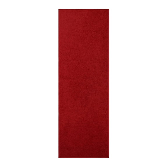 Furnish My Place Red 2' x 28' Solid Color Rug Runner, Made In Usa, Living Room, Indoor