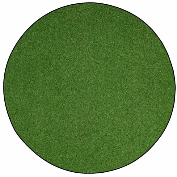 Furnish My Place Soft Grass Rug - 2 Ft., Round, Green, Accent Rug for Patio, Garden, Hallway, Living Room, Home Floor Carpet