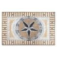 thumbnail image 1 of Furnish My Place Texas Plush Star Rug - 3 ft. 5 in. x 5 ft. 6 in., Beige Rustic, Novelty Lone Star Rug with Border, Jute Backing, 1 of 10