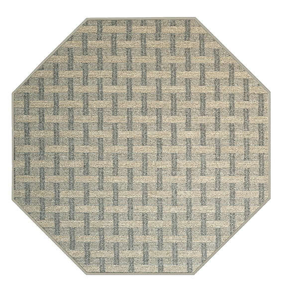 Furnishmyplace Union Indoor/Outdoor Commercial  Color Rug - Beige, Area Rugs 9' Octagon