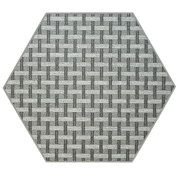 Furnish My Place Union Indoor/Outdoor Commercial Color Rug - Black, 2' Hexagon, Pet and Kids Friendly Rug. Made in USA, Hexagon, Area Rugs Great for Kids, Pets, Event, Wedding