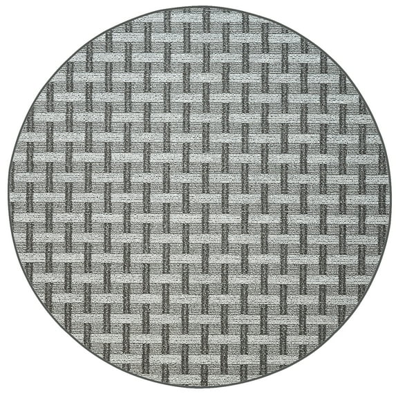 Furnish My Place Union Indoor/Outdoor Commercial Color Rug - Black, 6' Round, Pet and Kids Friendly Rug. Made in USA, Round, Area Rugs Great for Kids, Pets, Event, Wedding