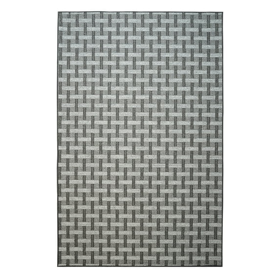 Furnish My Place Union Indoor/Outdoor Commercial Color Rug - Black, 8' x 10', Pet and Kids Friendly Rug. Made in USA, Rectangle, Area Rugs Great for Kids, Pets, Event, Wedding