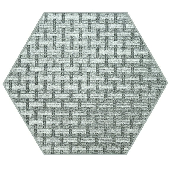 Furnishmyplace Union Indoor/Outdoor Commercial Color Rug - Grey, Area Rugs 8' Hexagon