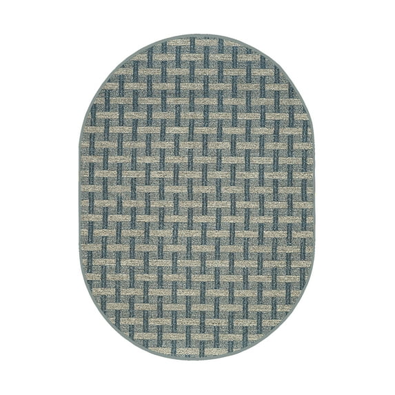 Furnish My Place Union Indoor/Outdoor Commercial Color Rug - Navy, 12' x 20' Oval, Pet and Kids Friendly Rug. Made in USA, Oval, Area Rugs Great for Kids, Pets, Event, Wedding