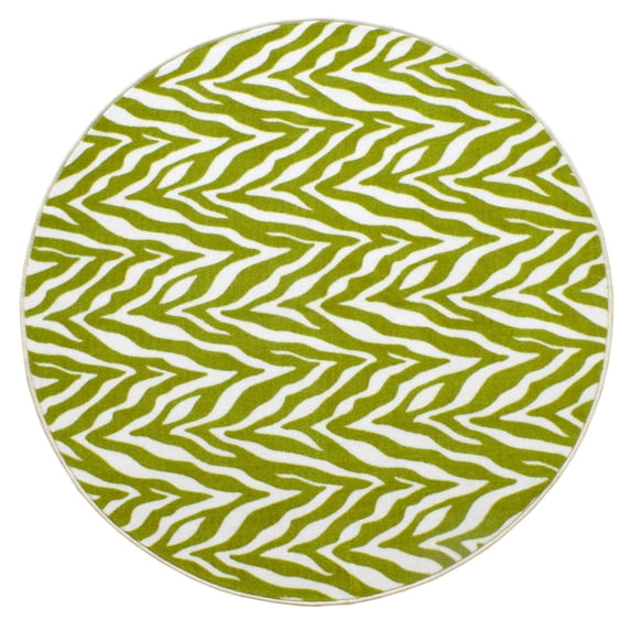 Furnish My Place Zebra Grassland Nomad Area Rug for Living Room, Dining Room, Kitchen, Bedroom, Made in India - 4' Round