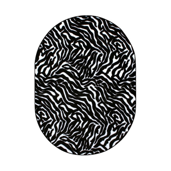 Furnish My Place Zebra Migrant Beauty Area Rug for Living Room, Dining Room, Kitchen, Bedroom, Made in India - 12' x 15' Oval