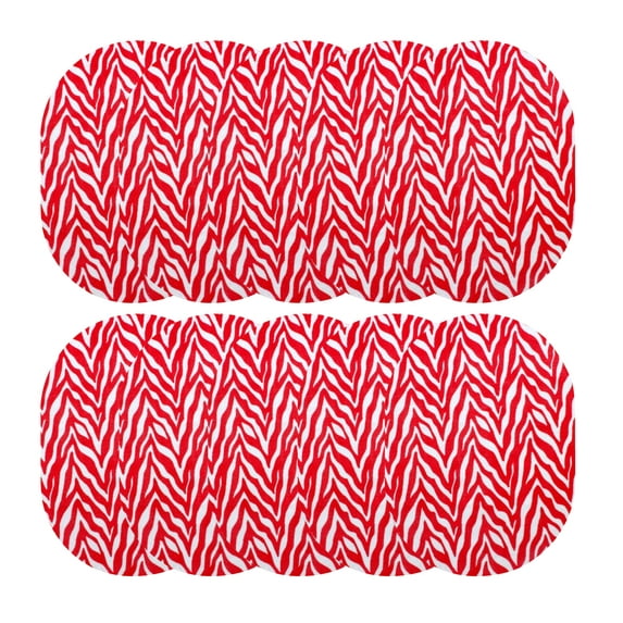 Furnish My Place Zebra Wild at Heart Area Rug, Animal Print Area Rug, Indoor Rug, Pet-Friendly Rug, Home Decor Rug, Perfect for Living Room, 2' x 4' Oval - Set of 10