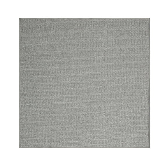 Furnish My Place Abstract Contemporary Geometrical Framed View Square Modern Plush Two Tone High Low Pattern Rug| Pet & Kids Friendly| Events Wedding | Made in USA - Framed Grey, 5' x 5' Area Rug