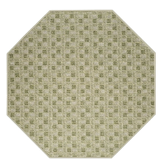 Furnish My Place Abstract Indoor/Outdoor Commercial Color Rug - Green, 3' Octagon, Pet and Kids Friendly Rug. Made in USA, Octagon, Area Rugs Great for Kids, Pets, Event, Wedding