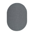 thumbnail image 1 of Furnish My Place Corner Indoor/Outdoor Commercial Color Rug - Black, 6' x 8' Oval, Pet and Kids Friendly Rug. Made in USA, Oval, Area Rugs Great for Kids, Pets, Event, Wedding, 1 of 6