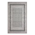 thumbnail image 1 of Furnish My Place Indoor Bordered Transitional Rug with Jute Backing - 5 ft. x 8 ft., Light Grey, Geometric, Area Rug for Living Room, Bedroom, Hallway, 1 of 9