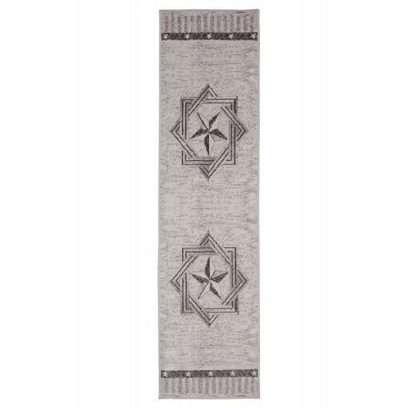 Furnish My Place Indoor Texas Star Rug with Jute Backing Runner - 2 ft. x 8 ft., Multicolor, Novelty Western Décor, Area Rug for Living Room, Bedroom, Hallway