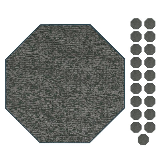 Furnish My Place Modern Indoor/Outdoor Commercial Green Rug, Modern Area Rug, Baby Nursery Mat, Pet-Friendly Carpet for Living Room, Playroom, Made in USA, 2' Octagon - Set of 20