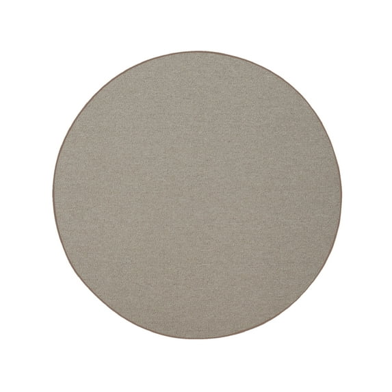 Furnish My Place Modern Indoor/Outdoor Commercial Solid Color Rug - Beige, 5' Round, Pet and Kids Friendly Rug. Made in USA, Area Rugs Great for Kids, Pets, Event, Wedding