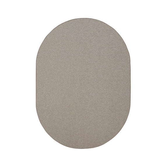 Furnish My Place Modern Indoor/Outdoor Commercial Solid Color Rug - Beige, 7' x 9' Oval, Pet and Kids Friendly Rug. Made in USA, Oval, Area Rugs Great for Kids, Pets, Event, Wedding