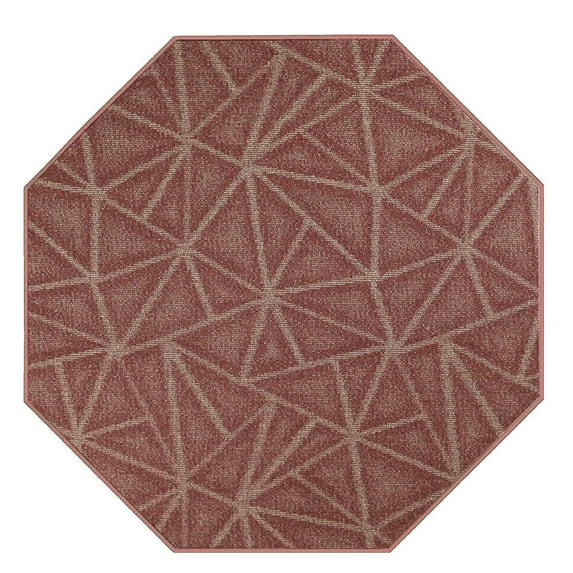 Furnish My Place Modern Indoor/Outdoor Commercial Solid Color Rug - Burgundy, 10' Octagon, Pet and Kids Friendly Rug. Made in USA, Area Rugs Great for Kids, Pets, Event, Wedding