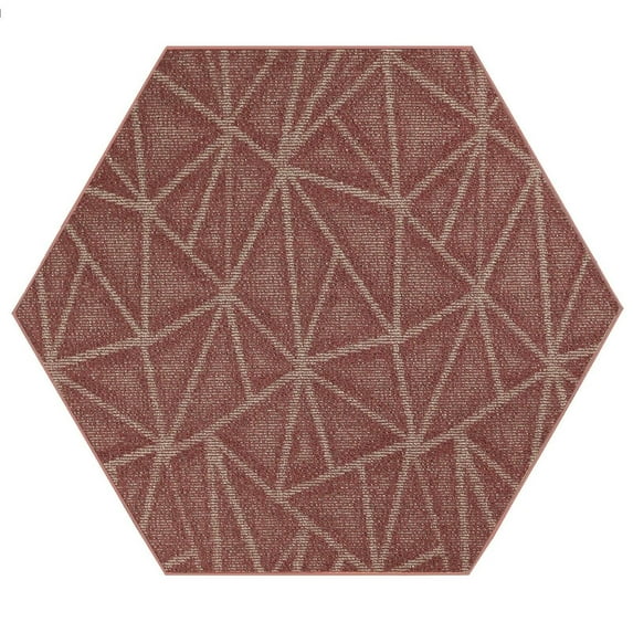 Furnish My Place Modern Indoor/Outdoor Commercial Solid Color Rug - Burgundy, 11' Hexagon, Pet and Kids Friendly Rug. Made in USA, Area Rugs Great for Kids, Pets, Event, Wedding