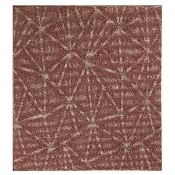 Furnish My Place Modern Indoor/Outdoor Commercial Solid Color Rug - Burgundy, 2' x 2', Square, Pet and Kids Friendly Rug. Made in USA, Area Rugs Great for Kids, Pets, Event, Wedding
