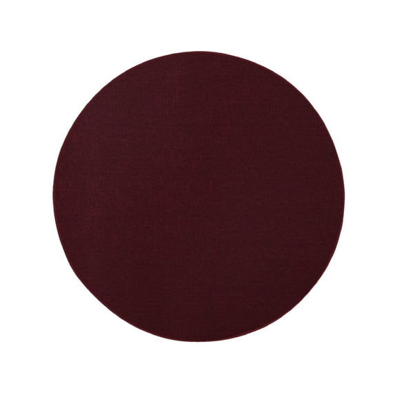 Furnish My Place Neyland Custom Rug - 3 ft., Round, Burgundy, Floor Area Rug for Patio, Garden, Hallway, Living Room