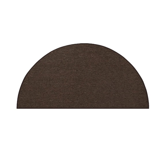Furnish My Place Neyland Custom Rug - 18" x 36", Half Round, Chocolate, Floor Area Rug for Patio, Garden, Hallway, Living Room