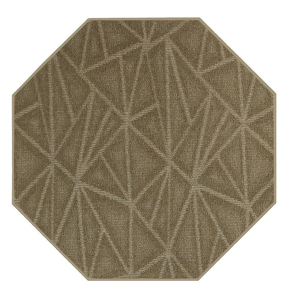 Furnish My Place Modern Indoor/Outdoor Commercial Solid Color Rug - Gray, 3' Octagon, Pet and Kids Friendly Rug. Made in USA, Area Rugs Great for Kids, Pets, Event, Wedding