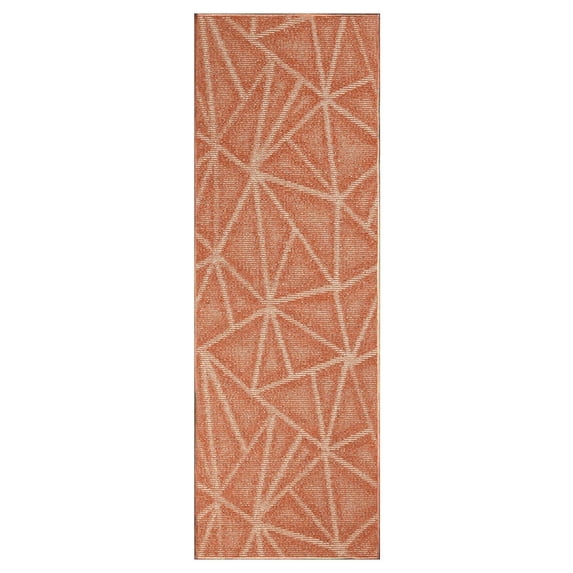 Furnish My Place Modern Indoor/Outdoor Commercial Solid Color Rug - Rust, 6' x 16', Runner, Pet and Kids Friendly Rug. Made in USA, Area Rugs Great for Kids, Pets, Event, Wedding