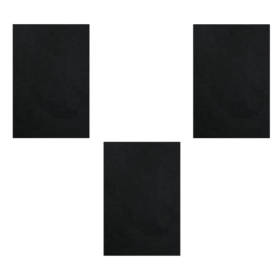 Furnish My Place Modern Plush Solid Black Color Rug - Pets and Kids Friendly Rug, Indoor/Outdoor Mat, Area Rugs Great for Kids, Pets, Event, Living Room, Made in USA, 2' x 3' Rectangle - Set of 3