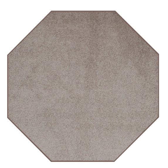 Furnish my Place Modern Plush Solid Color Rug - Beige, 12' Octagon, Pet and Kids Friendly Rug. Made in USA, Octagon, Area Rugs Great for Kids, Pets, Event, Wedding