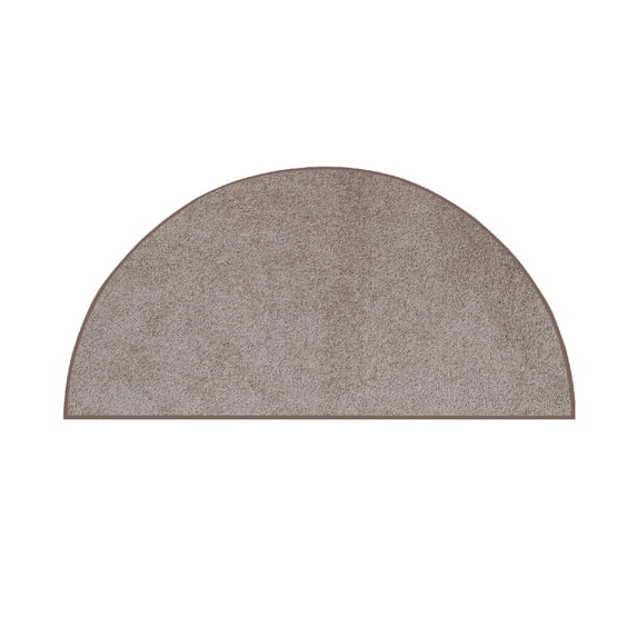 Furnish my Place Modern Plush Solid Color Rug - Beige, 24" x 48" Half Round, Pet and Kids Friendly Rug. Made in USA, Half Round, Area Rugs Great for Kids, Pets, Event, Wedding