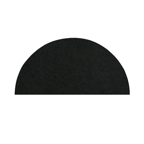 Furnish my Place Modern Plush Solid Color Rug - Black, 20" x 40" Half Round, Pet and Kids Friendly Rug. Made in USA, Half Round, Area Rugs Great for Kids, Pets, Event, Wedding