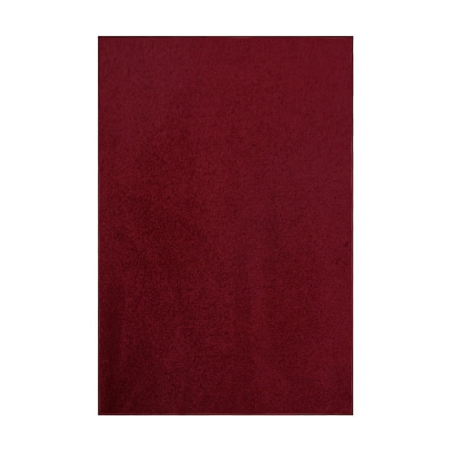 Furnish my Place Modern Plush Solid Color Rug - Burgundy, 6' x 7', Pet and Kids Friendly Rug. Made in USA, Rectangle, Area Rugs Great for Kids, Pets, Event, Wedding