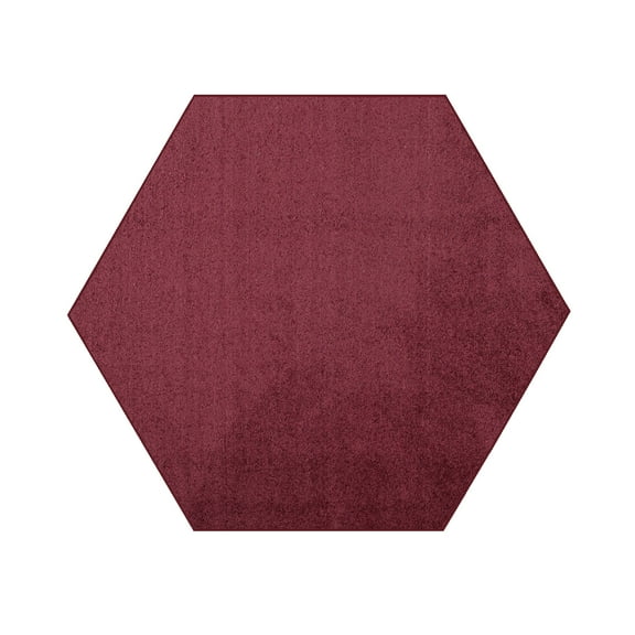 Furnish My Place DC Custom Rug - 2 ft. Hexagon, Cranberry, Indoor Rug for Bedrooms, Hallways, Living Rooms