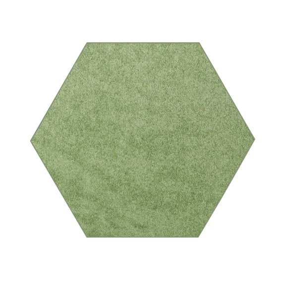 Furnishmyplace Modern Plush Solid Color Rug - Pet Friendly, Made in USA, Lime Green Area Rugs 11' Hexagon