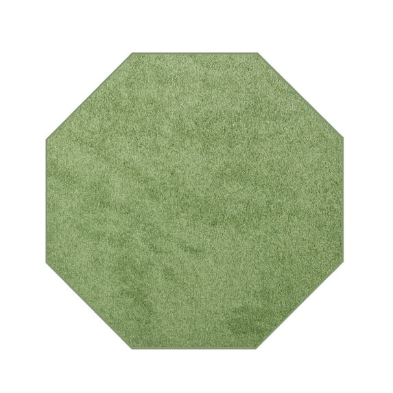 Furnish my Place Modern Plush Solid Color Rug - Lime Green, 4' Octagon, Pet and Kids Friendly Rug. Made in USA, Octagon, Area Rugs Great for Kids, Pets, Event, Wedding