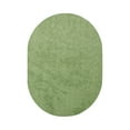 thumbnail image 1 of Furnishmyplace Modern Plush Solid Color Rug - Pet Friendly, Made in USA, Lime Green Area Rugs 6' x 9' Oval, 1 of 12