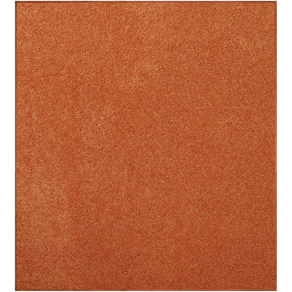 Furnish my Place Modern Plush Solid Color Rug - Orange, 11' x 11', Pet and Kids Friendly Rug. Made in USA, Square, Area Rugs Great for Kids, Pets, Event, Wedding