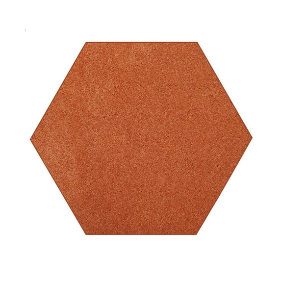 Furnish my Place Modern Plush Solid Color Rug - Orange, 12' Hexagon, Pet and Kids Friendly Rug. Made in USA, Hexagon, Area Rugs Great for Kids, Pets, Event, Wedding