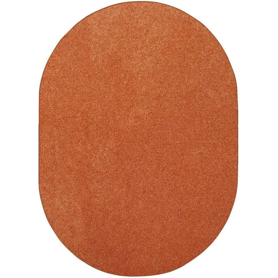 Furnish my Place Modern Plush Solid Color Rug - Orange, 12' x 20' Oval, Pet and Kids Friendly Rug. Made in USA, Oval, Area Rugs Great for Kids, Pets, Event, Wedding
