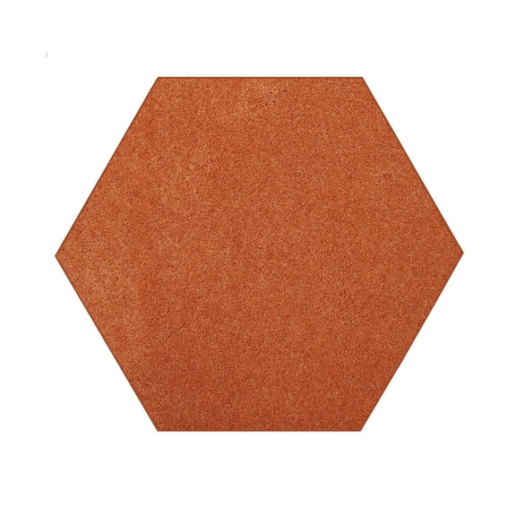 Furnish my Place Modern Plush Solid Color Rug - Orange, 2' Hexagon, Pet and Kids Friendly Rug. Made in USA, Hexagon, Area Rugs Great for Kids, Pets, Event, Wedding